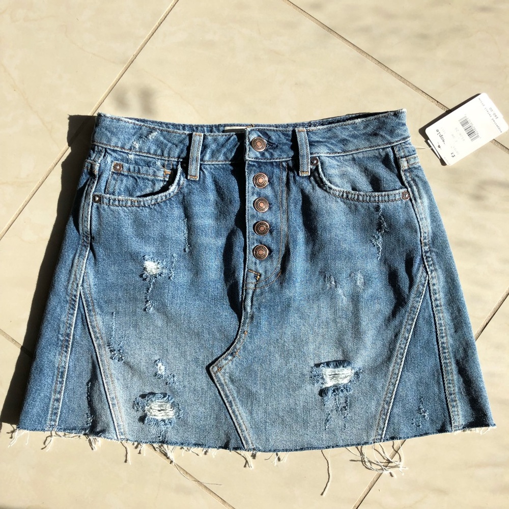 Free People A-line denim skirt size 26